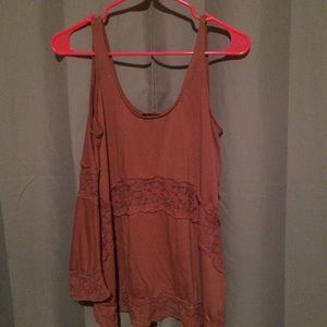 pink lace tank top